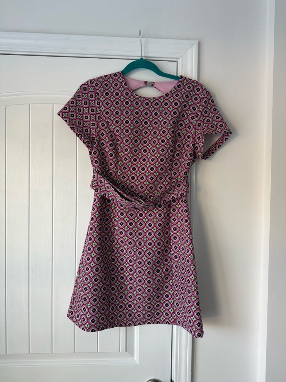 Zara Pink Geometric Mini Dress